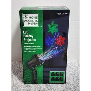 Home Accents Holiday LED Moving Light Projector Christmas Decor Snowflake NIB